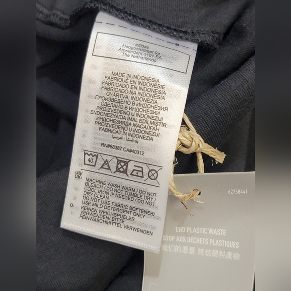 Adidas Ultra Black Highrise Full Length Tight Leg Spellout Logo Size 1X Leggings - Picture 12 of 13